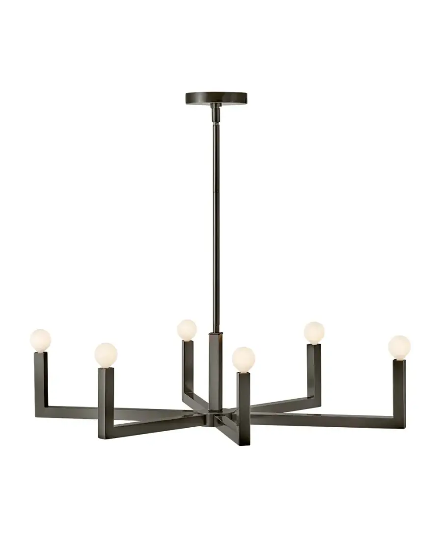 Ezra 6-Light LED Linear Chandelier in Black Oxide - Image 2