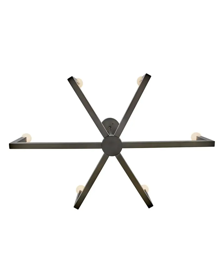 Ezra 6-Light LED Linear Chandelier in Black Oxide - Image 4