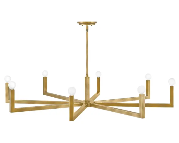 Ezra LED Chandelier in Heritage Brass - Image 3