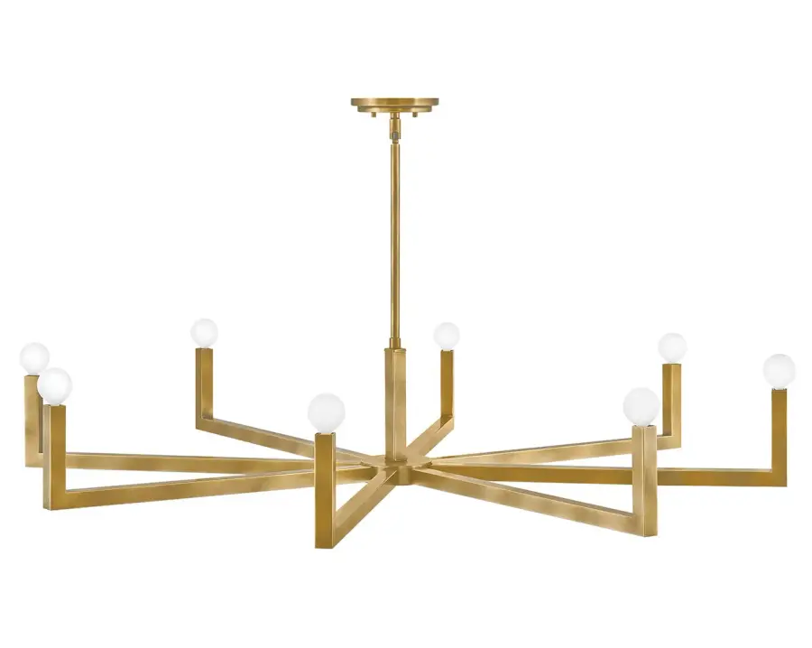 Ezra LED Chandelier in Heritage Brass - Image 3
