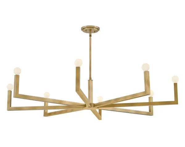 Ezra LED Chandelier in Heritage Brass - Image 4