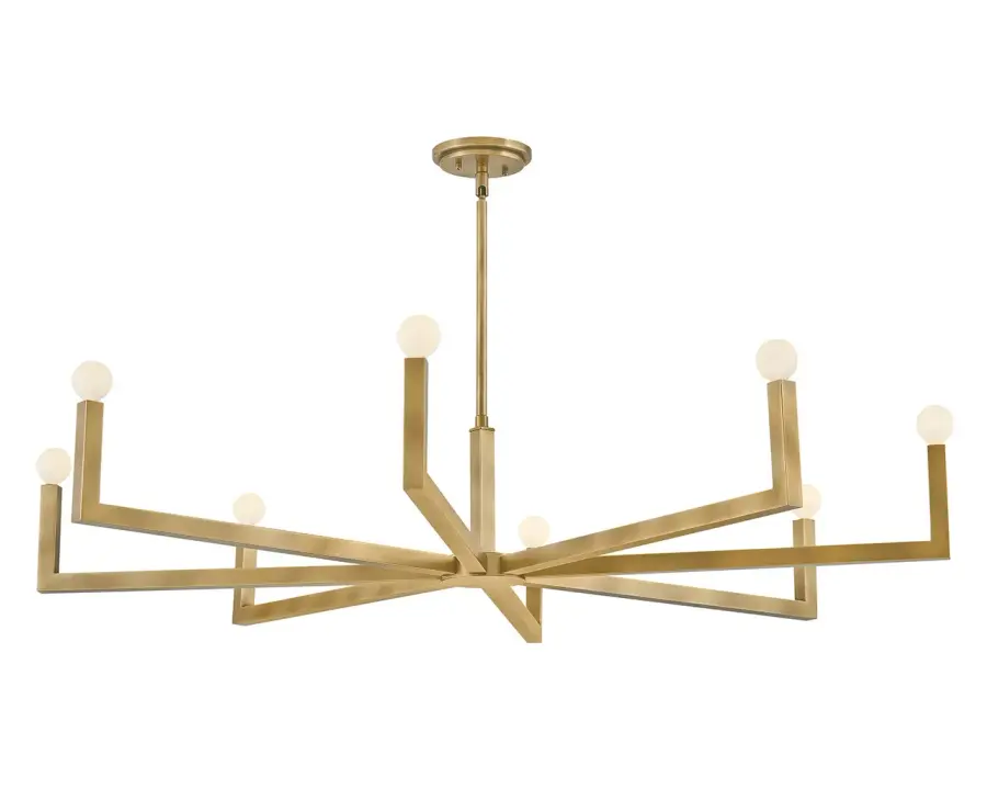 Ezra LED Chandelier in Heritage Brass - Image 4