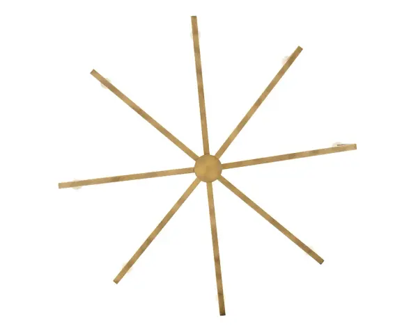 Ezra LED Chandelier in Heritage Brass - Image 6