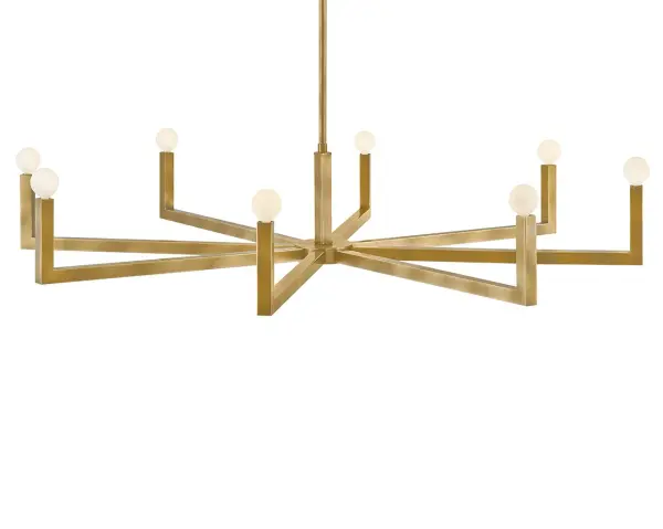 Ezra LED Chandelier in Heritage Brass - Image 7