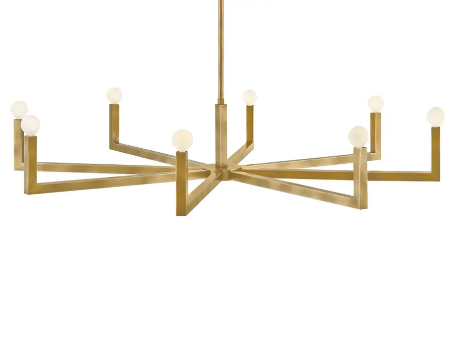 Ezra LED Chandelier in Heritage Brass - Image 7