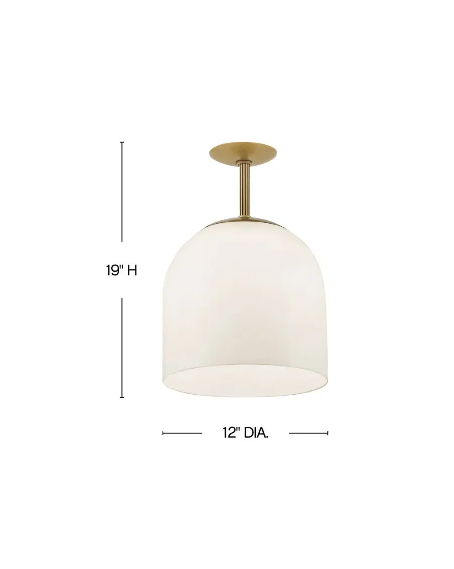 Willa LED Pendant in Heritage Brass - Image 2