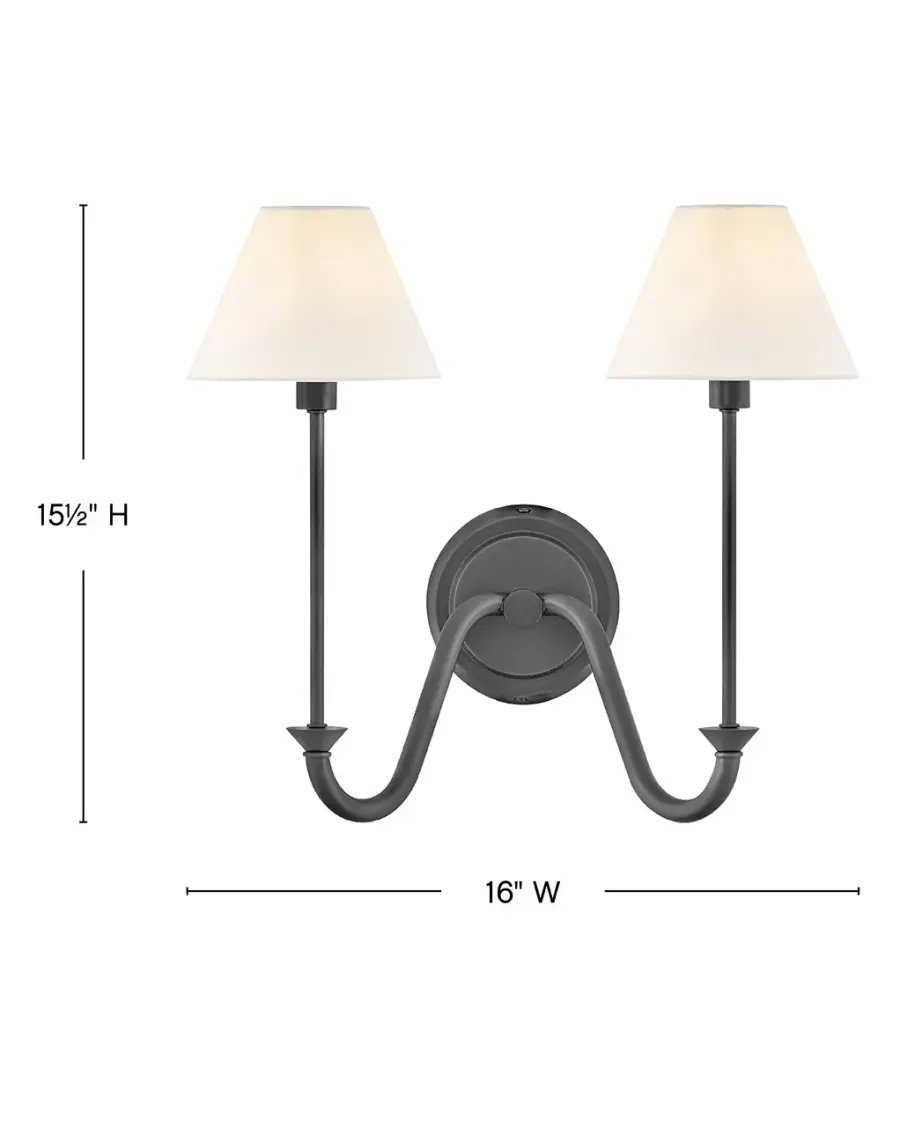 Medium Two Light Sconce - Image 9