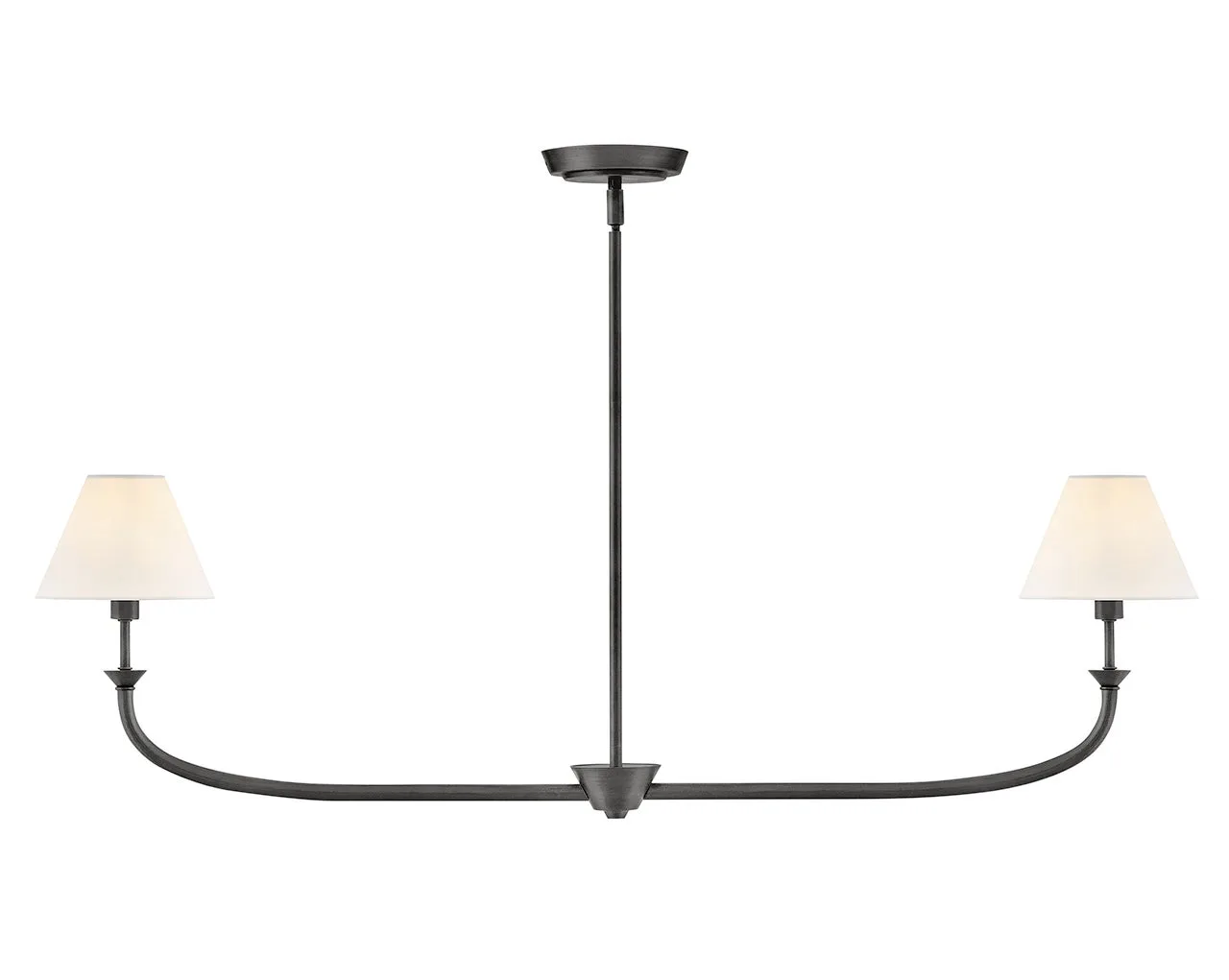 Greta LED Linear Chandelier in Blackened Brass