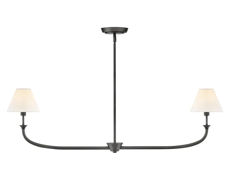 Greta LED Linear Chandelier in Blackened Brass - Image 1