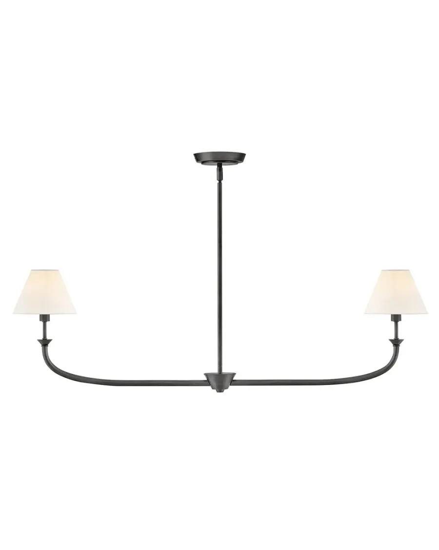 Greta LED Linear Chandelier in Blackened Brass - Image 2