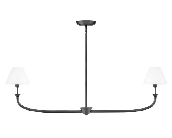 Greta LED Linear Chandelier in Blackened Brass - Image 3