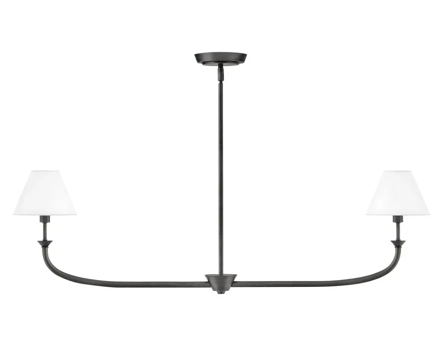 Greta LED Linear Chandelier in Blackened Brass - Image 3