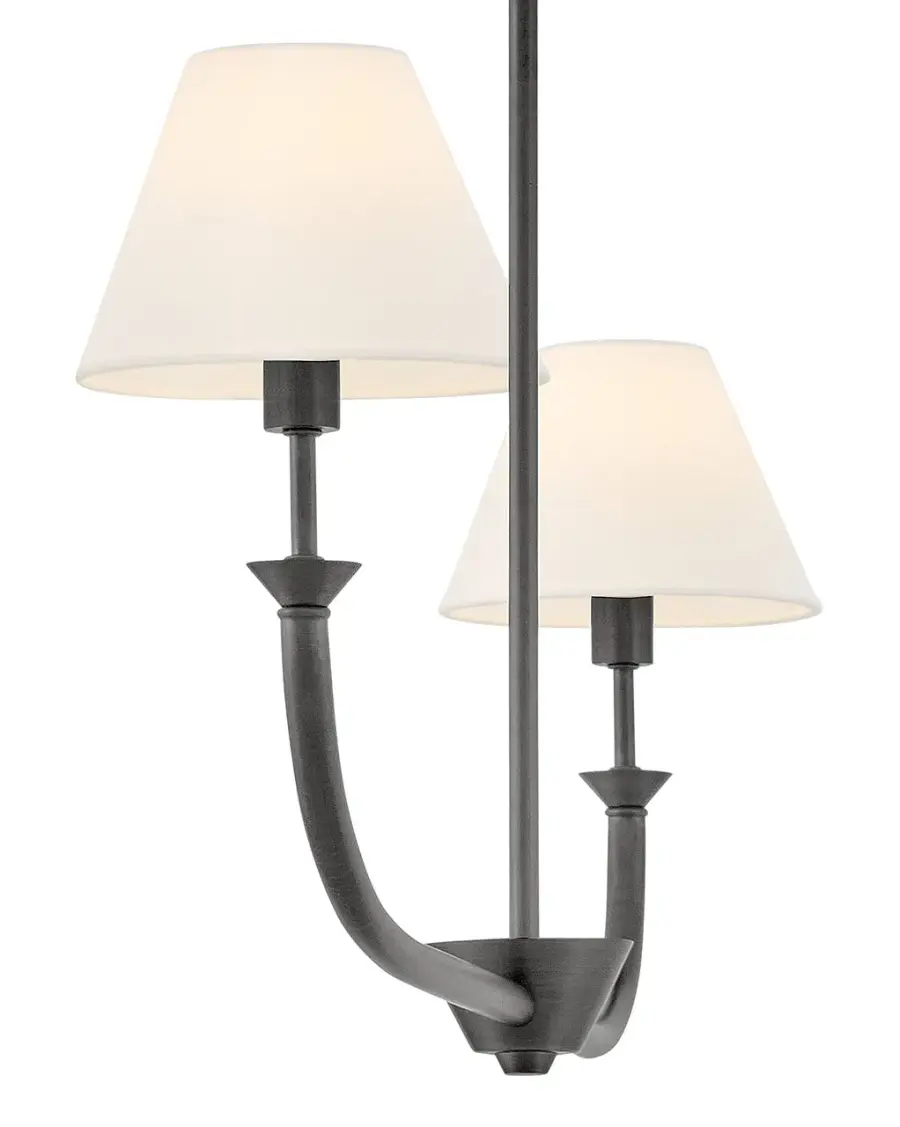 Greta LED Linear Chandelier in Blackened Brass - Image 4
