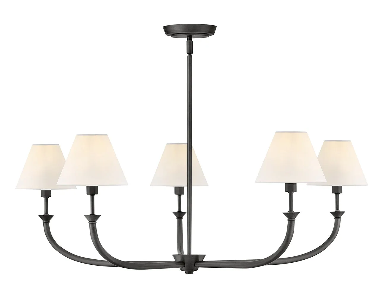 Greta LED Chandelier in Blackened Brass