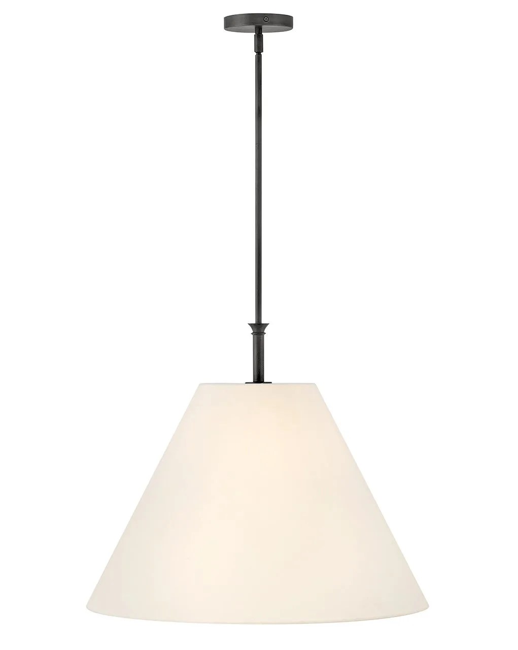 Greta LED Pendant in Blackened Brass