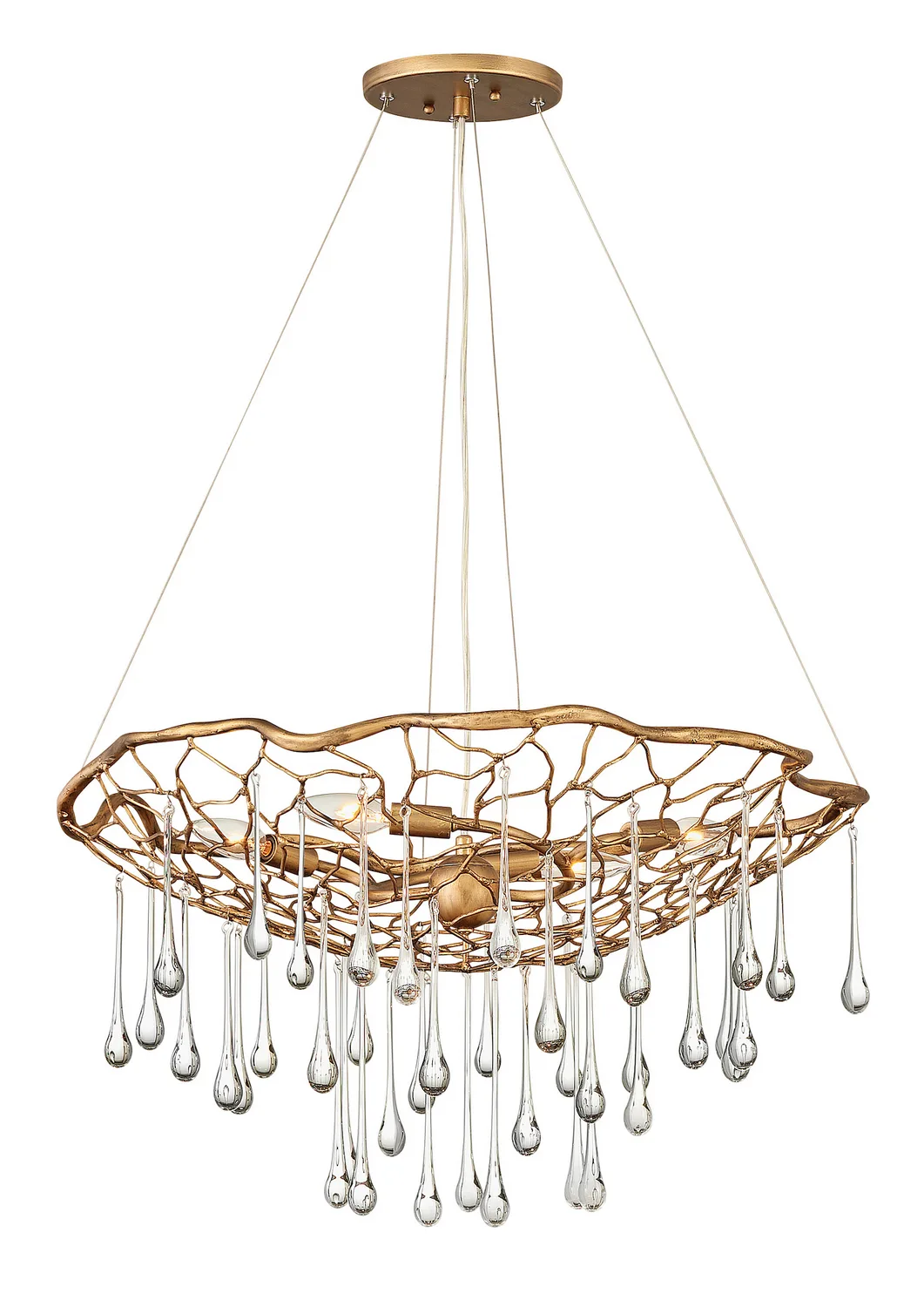 Laguna LED Chandelier in Burnished Gold