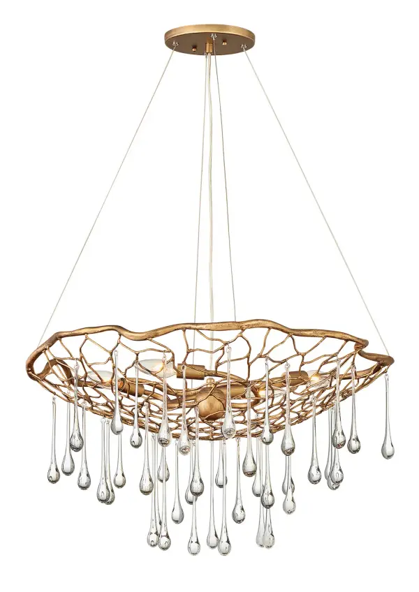 Laguna LED Chandelier in Burnished Gold