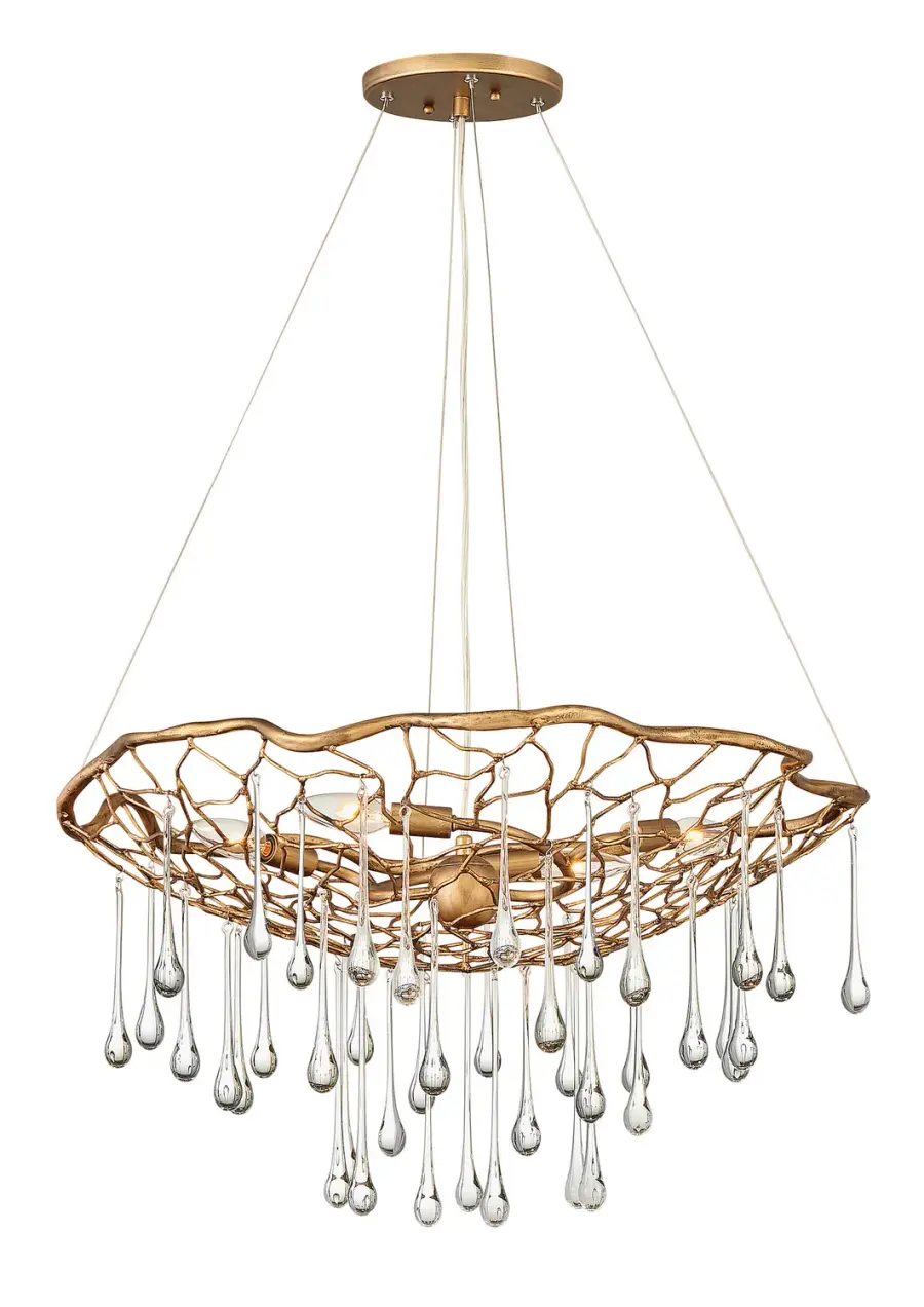 Laguna LED Chandelier in Burnished Gold