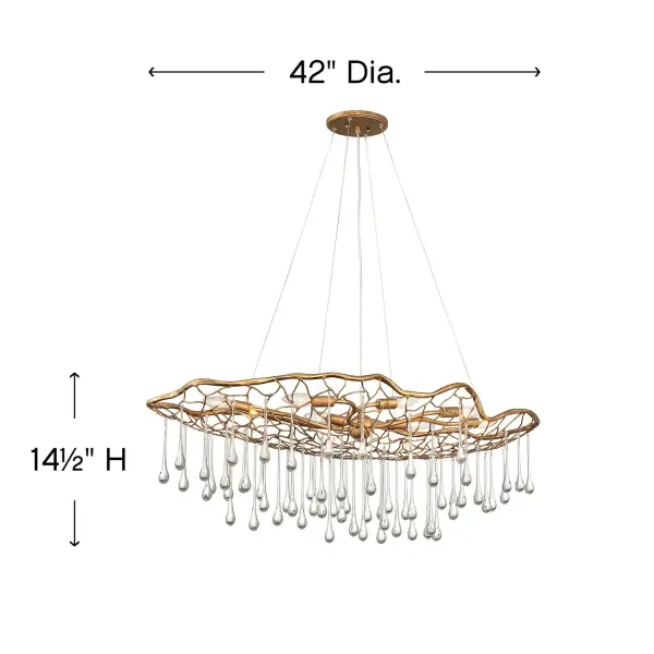 Laguna LED Chandelier in Burnished Gold - Image 4