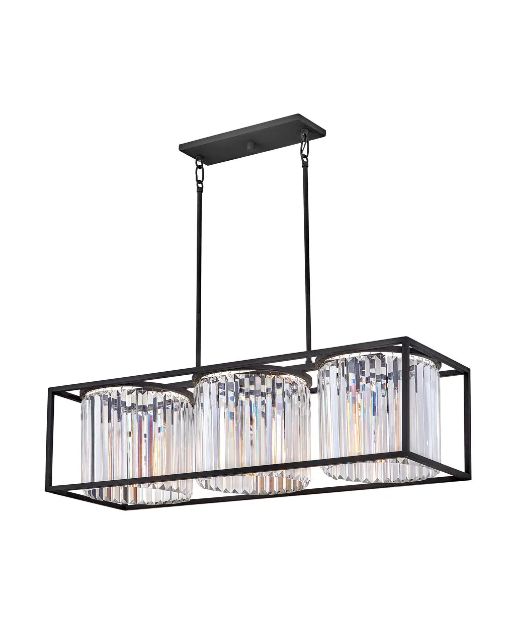 Giada LED Linear Chandelier in Black