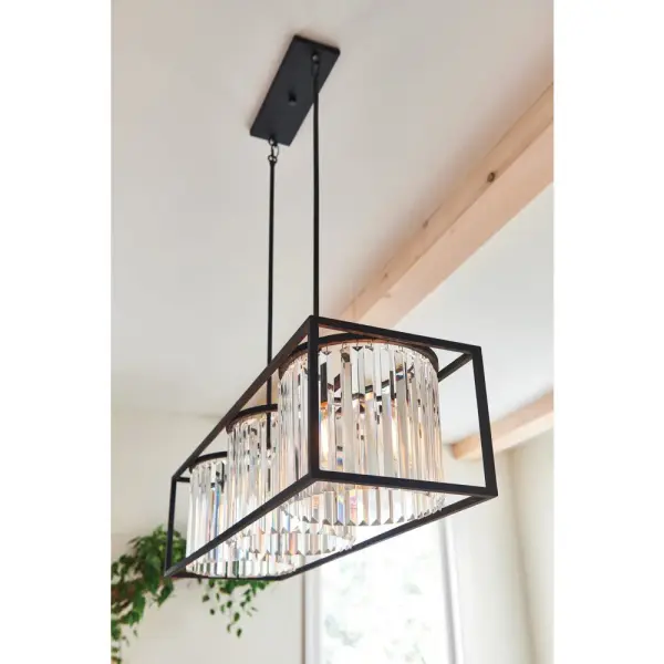 Giada LED Linear Chandelier in Black - Image 5