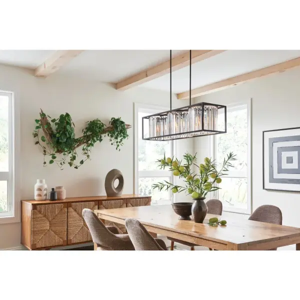 Giada LED Linear Chandelier in Black - Image 6
