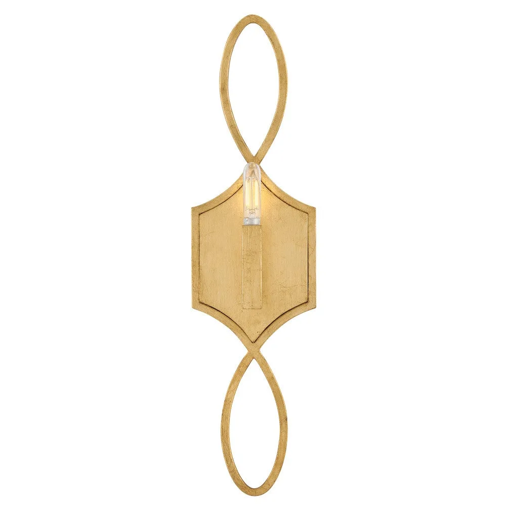 Leona LED Wall Sconce in Distressed Brass