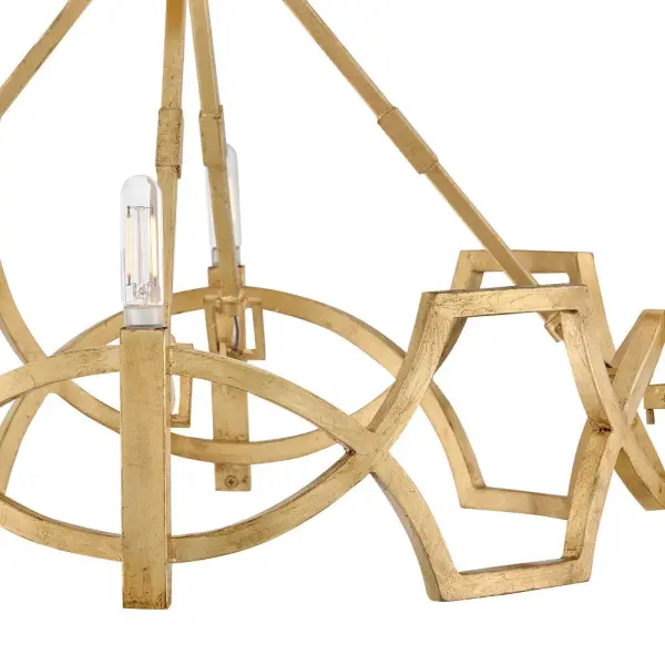 Leona LED Semi-Flush Mount in Distressed Brass - Image 3