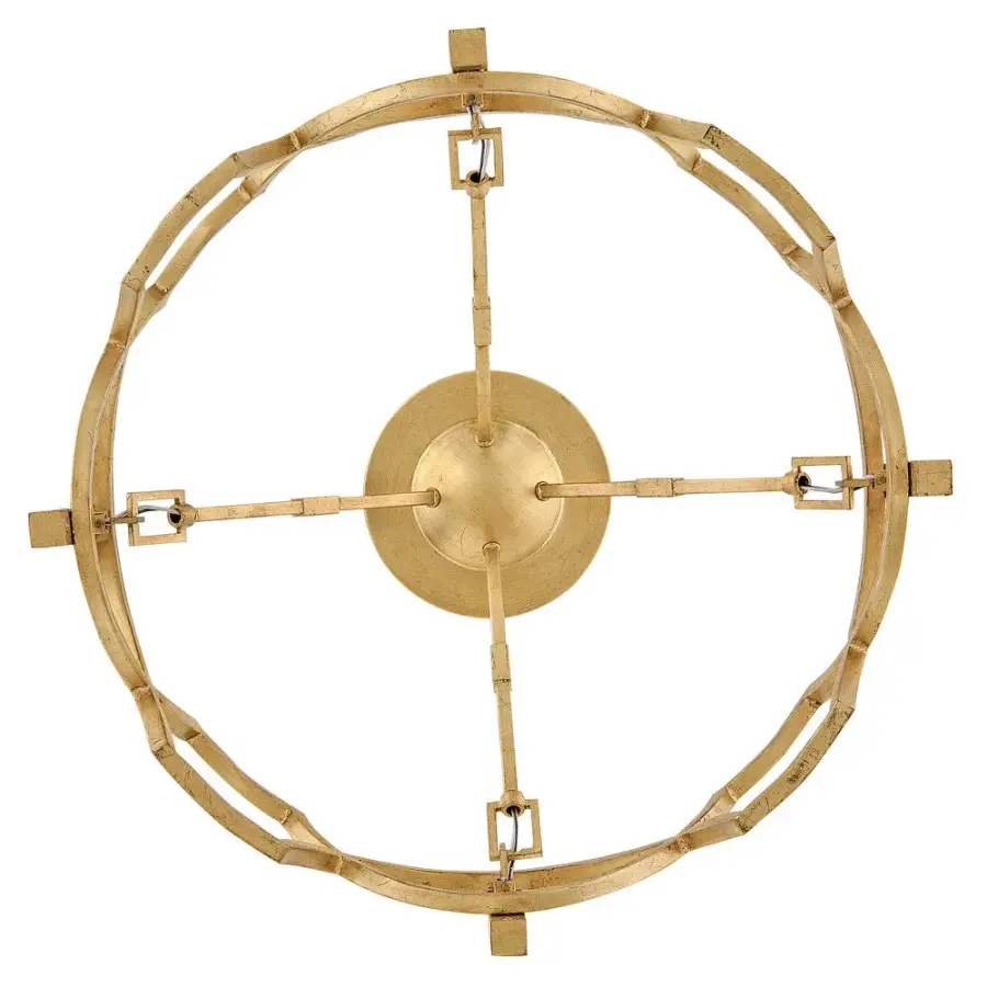 Leona LED Semi-Flush Mount in Distressed Brass - Image 4