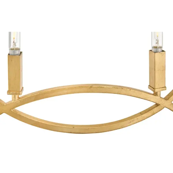 Leona LED Chandelier in Distressed Brass - Image 5