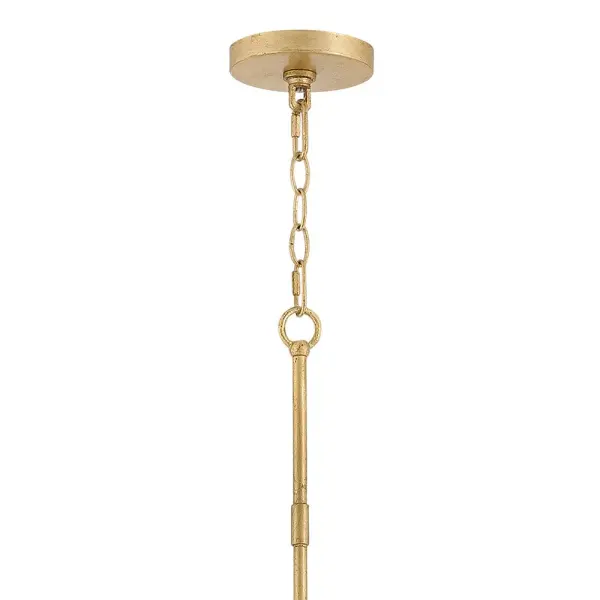 Leona LED Chandelier in Distressed Brass - Image 6