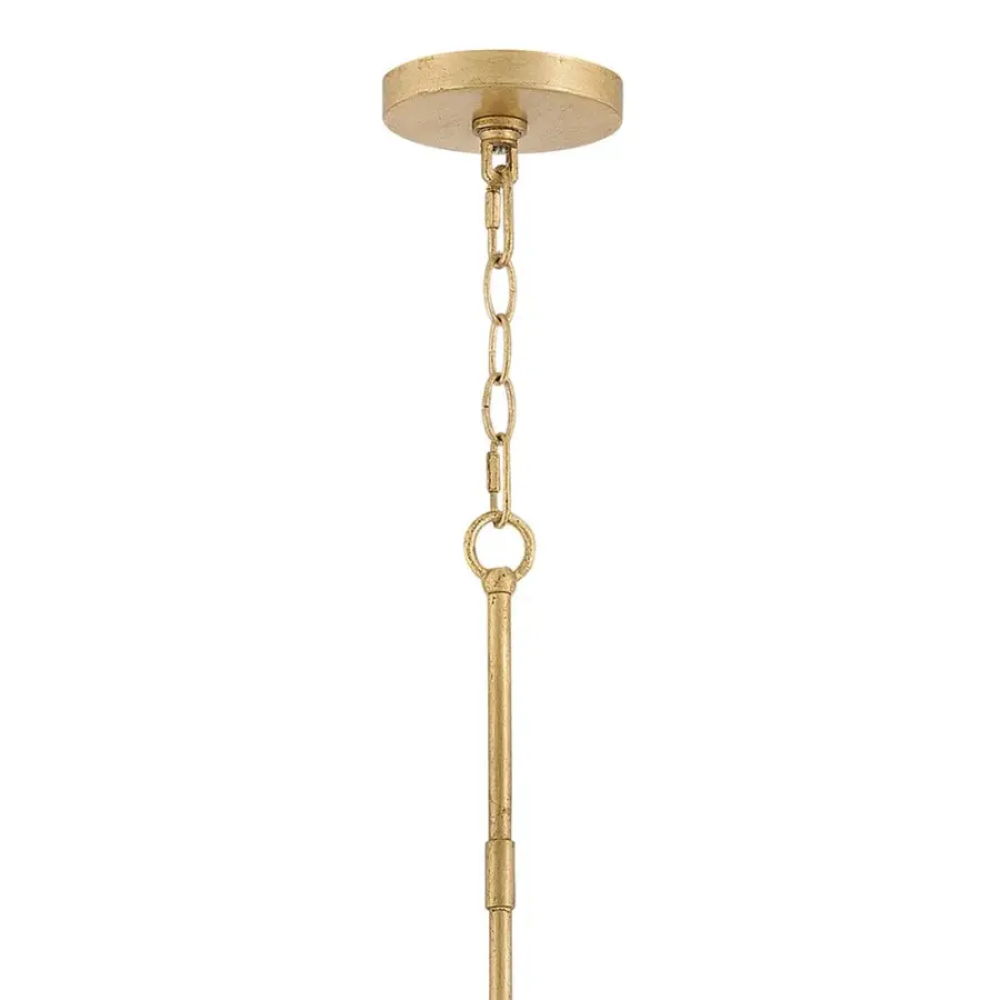 Leona LED Chandelier in Distressed Brass - Image 6
