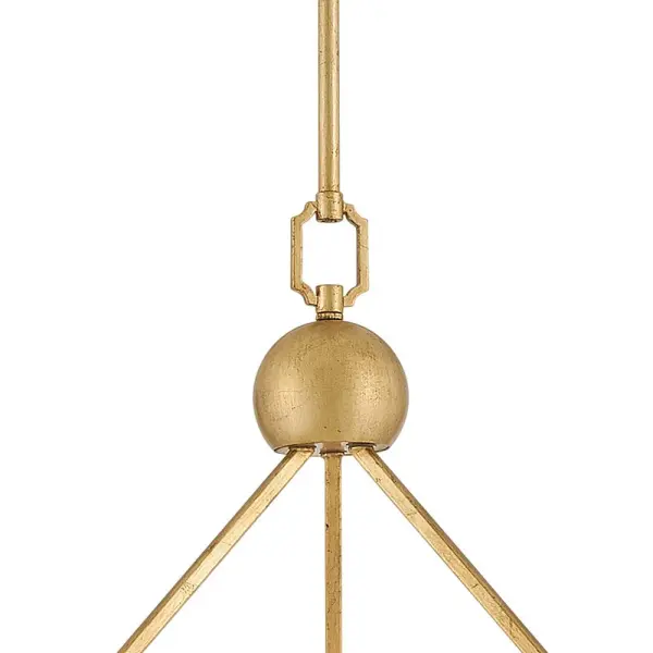 Leona LED Chandelier in Distressed Brass - Image 7