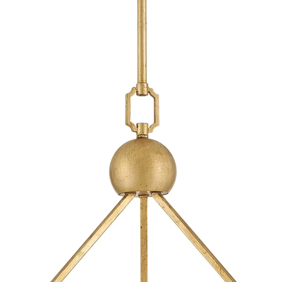Leona LED Chandelier in Distressed Brass - Image 7
