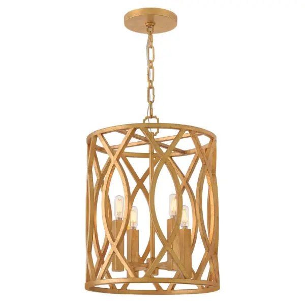 Leona LED Pendant in Distressed Brass - Image 1