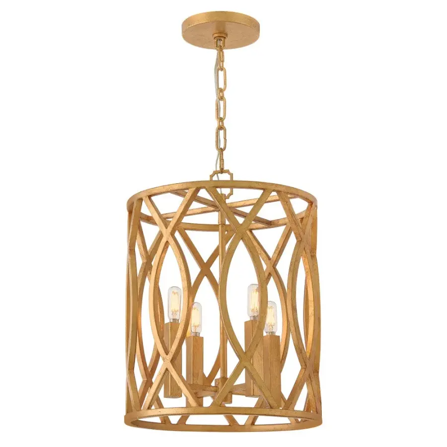 Leona LED Pendant in Distressed Brass - Image 1