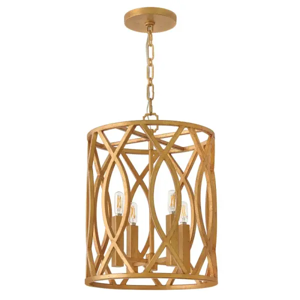 Leona LED Pendant in Distressed Brass - Image 2
