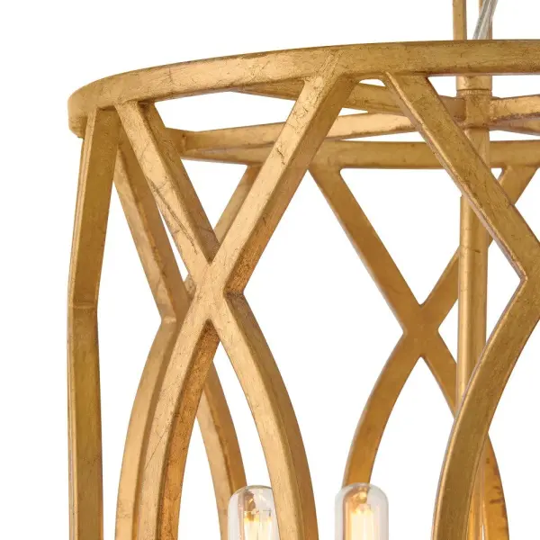 Leona LED Pendant in Distressed Brass - Image 4