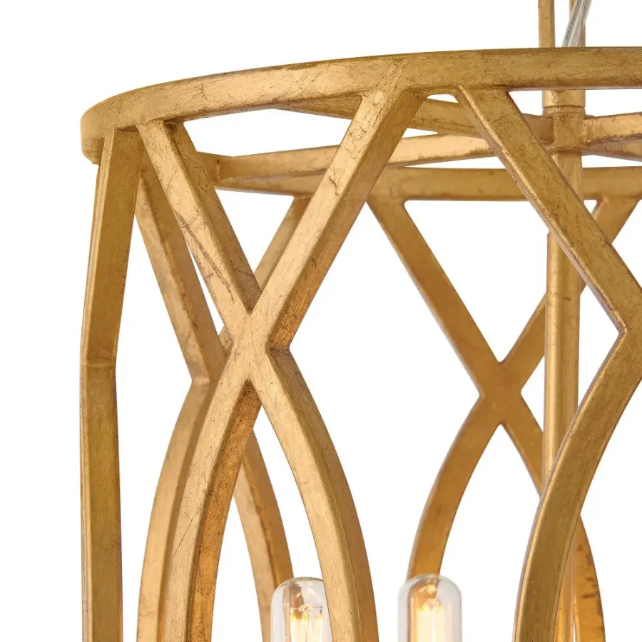 Leona LED Pendant in Distressed Brass - Image 4