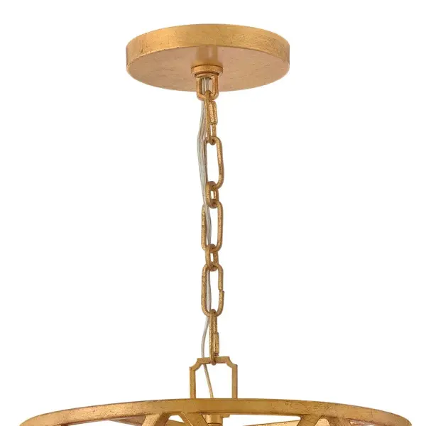 Leona LED Pendant in Distressed Brass - Image 7