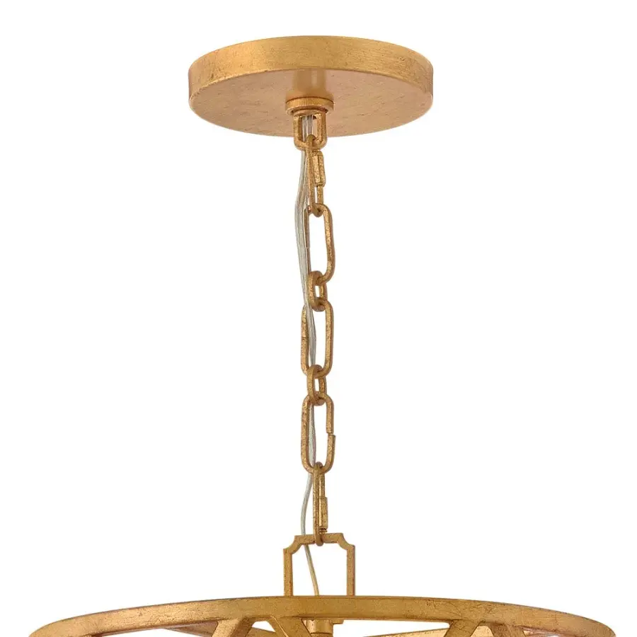 Leona LED Pendant in Distressed Brass - Image 7