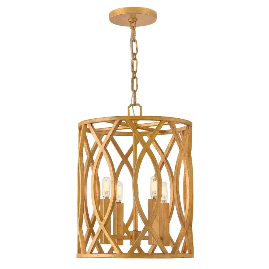 Leona LED Pendant in Distressed Brass - Image 9
