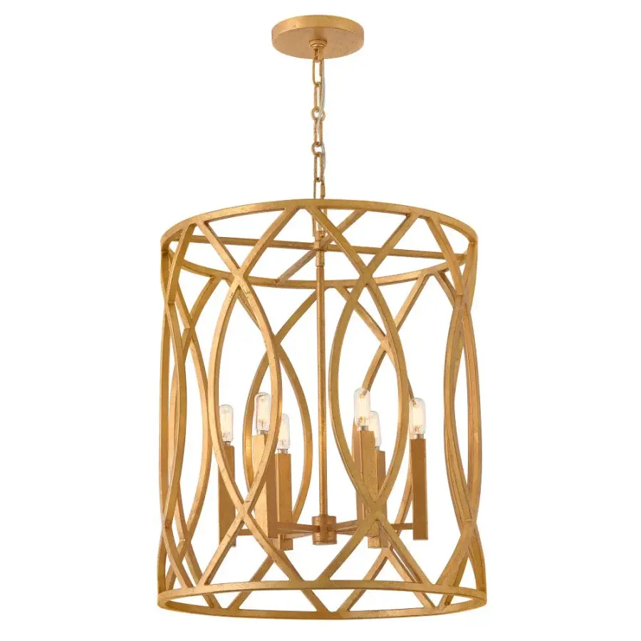 Leona LED Pendant in Distressed Brass - Image 1