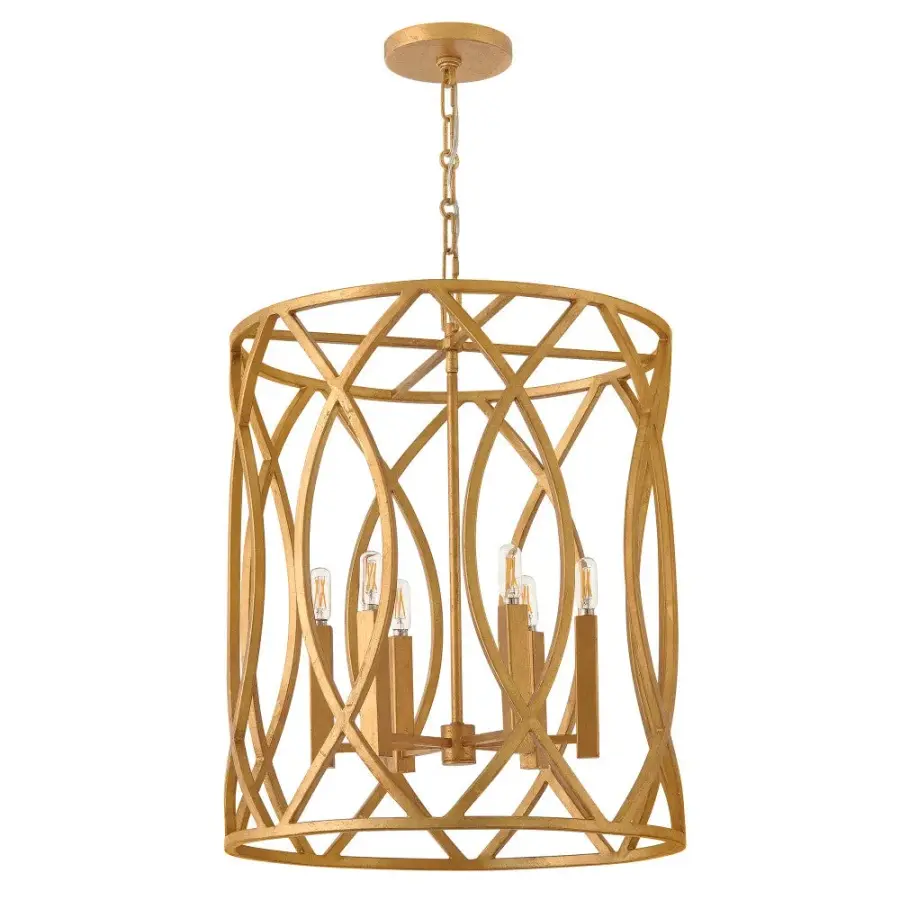Leona LED Pendant in Distressed Brass - Image 2