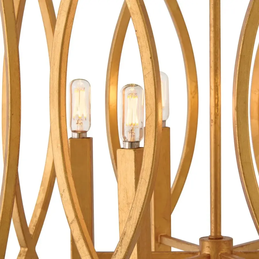 Leona LED Pendant in Distressed Brass - Image 3