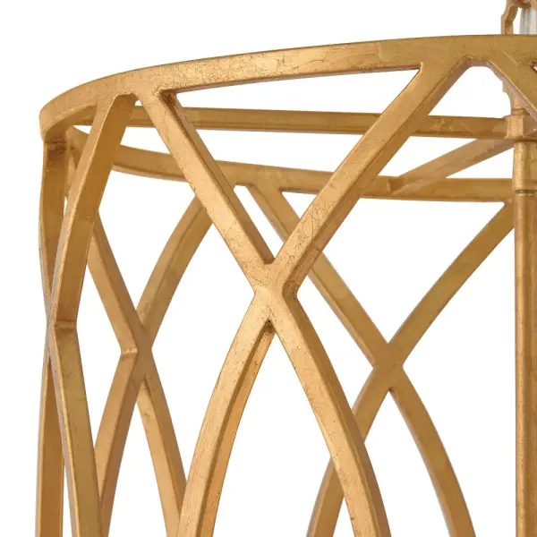 Leona LED Pendant in Distressed Brass - Image 4