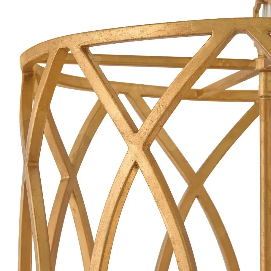Leona LED Pendant in Distressed Brass - Image 4