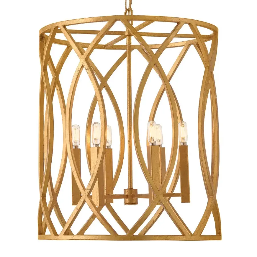 Leona LED Pendant in Distressed Brass - Image 6