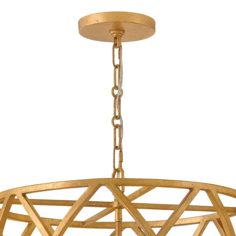 Leona LED Pendant in Distressed Brass - Image 7