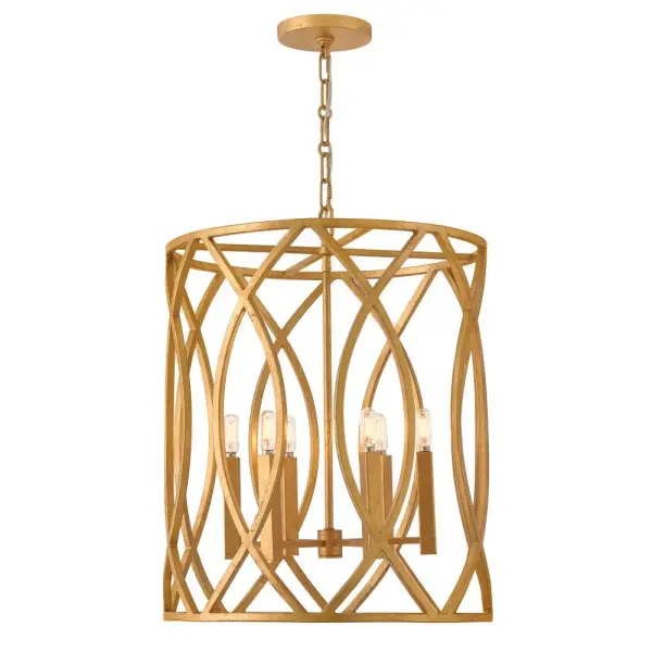 Leona LED Pendant in Distressed Brass - Image 9